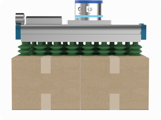 智能碼垛機器人,碼垛自動化方案,智能碼垛工作站、雙真空吸盤，效率高